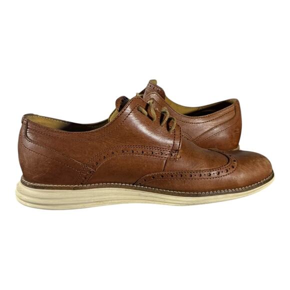 Cole Haan Men’s Original Grand Brown Leather Wing Tip Oxfords Shoes Size 10 M
